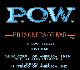 P.O.W.: Prisoners of War - Two Players Hack Title Screen